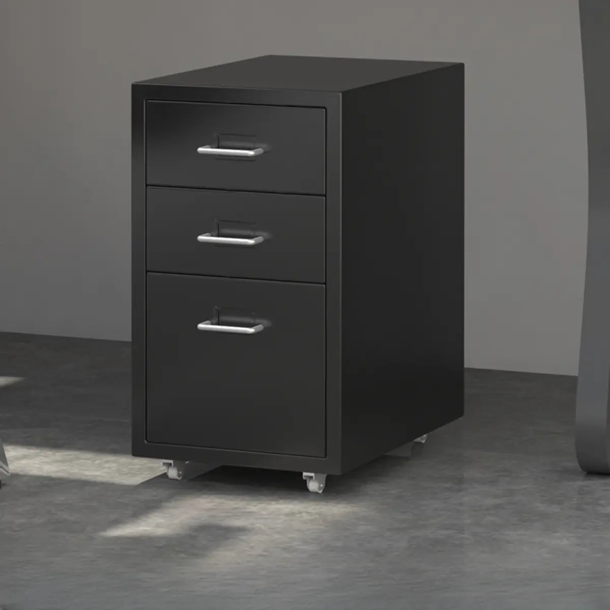 Lockable Steel Small Sliding Drawer Filing Cabinet Image - 16