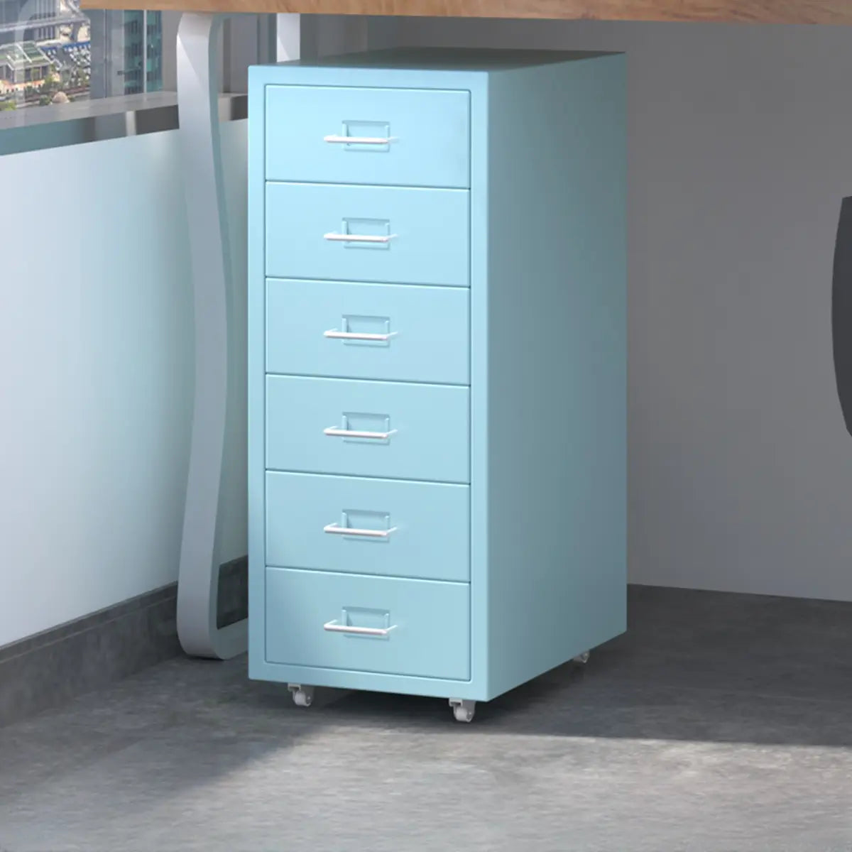 Lockable Steel Small Sliding Drawer Filing Cabinet Image - 22