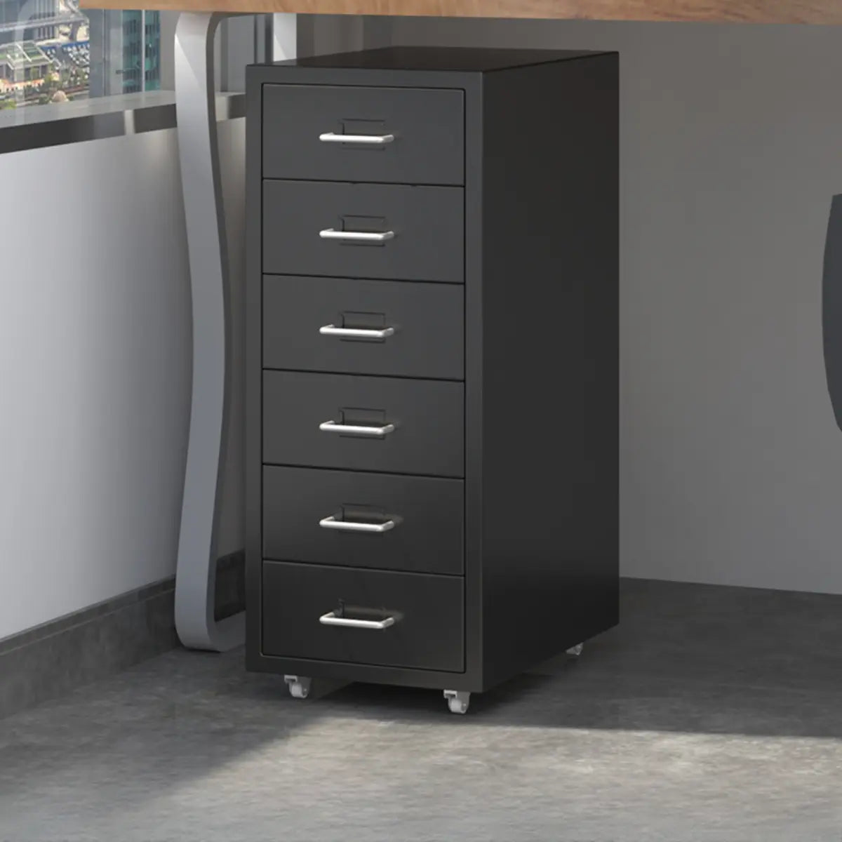 Lockable Steel Small Sliding Drawer Filing Cabinet Image - 25