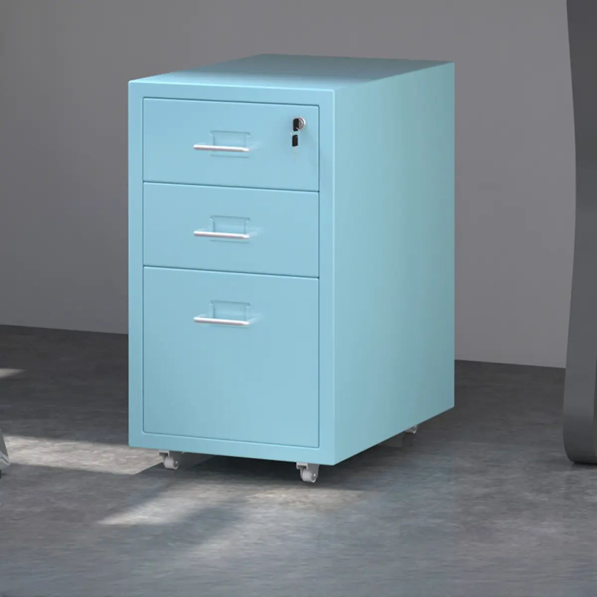 Lockable Steel Small Sliding Drawer Filing Cabinet Image - 33