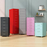 Lockable Steel Small Sliding Drawer Filing Cabinet Image - 4