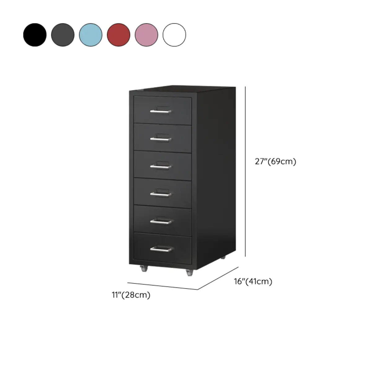 Lockable Steel Small Sliding Drawer Filing Cabinet Image - 57