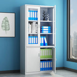 Lockable Steel Tall White Adjustable Office Storage Cabinet Image - 3