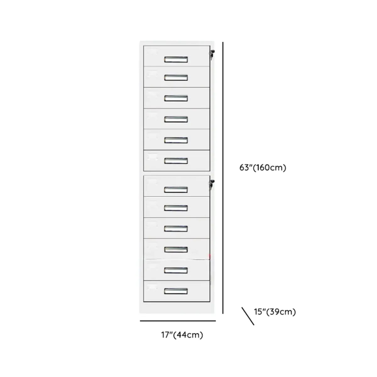 Locking Grey Metal Large Storage Drawer Filing Cabinet Image - 26