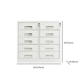 Locking Grey Metal Large Storage Drawer Filing Cabinet Image - 30