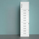 Locking Grey Metal Large Storage Drawer Filing Cabinet Image - 10