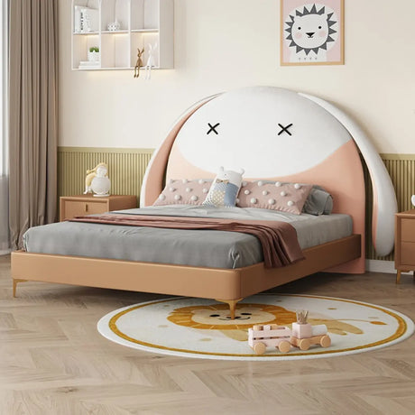 Long-Eared Rabbit Upholstered Low Clearance Kids Bed Image - 1