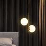 Long Linear Gold 2-Light Ball Adjustable Bedroom Chandelier Image - 3