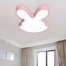 Lovely Pink Rabbit LED Small Flush Mount Ceiling Light Image - 1