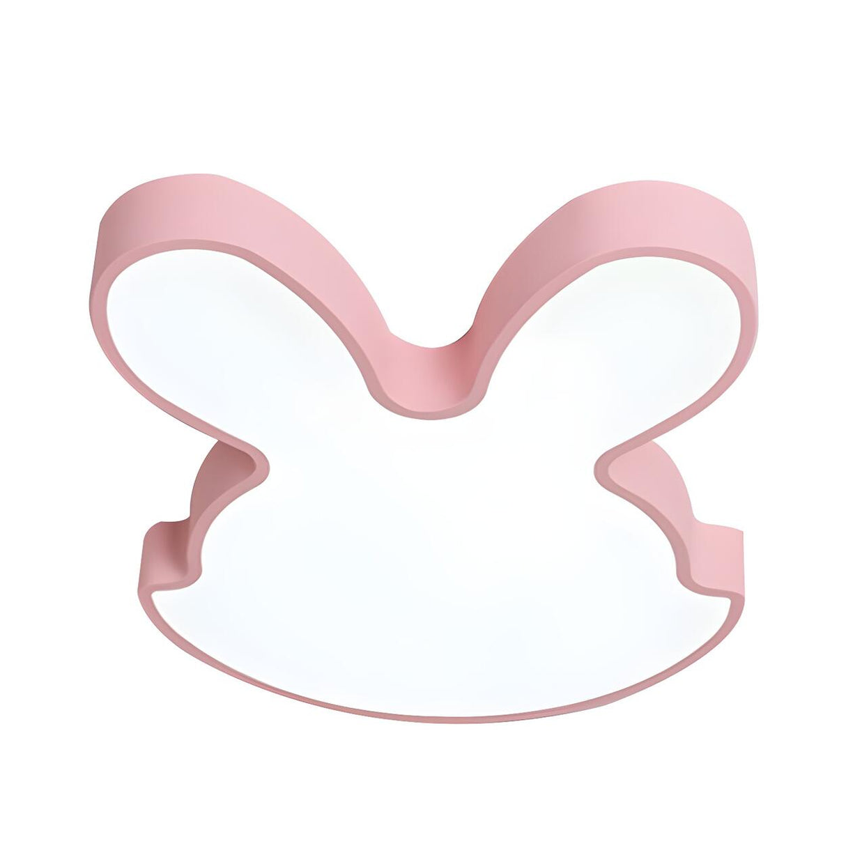 Lovely Pink Rabbit LED Small Flush Mount Ceiling Light Image - 3