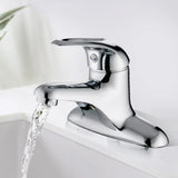 Low Arc Brass Chrome Bathroom Sink Faucet with Aerator Image - 1