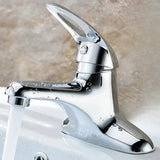 Low Arc Brass Chrome Bathroom Sink Faucet with Aerator Image - 2