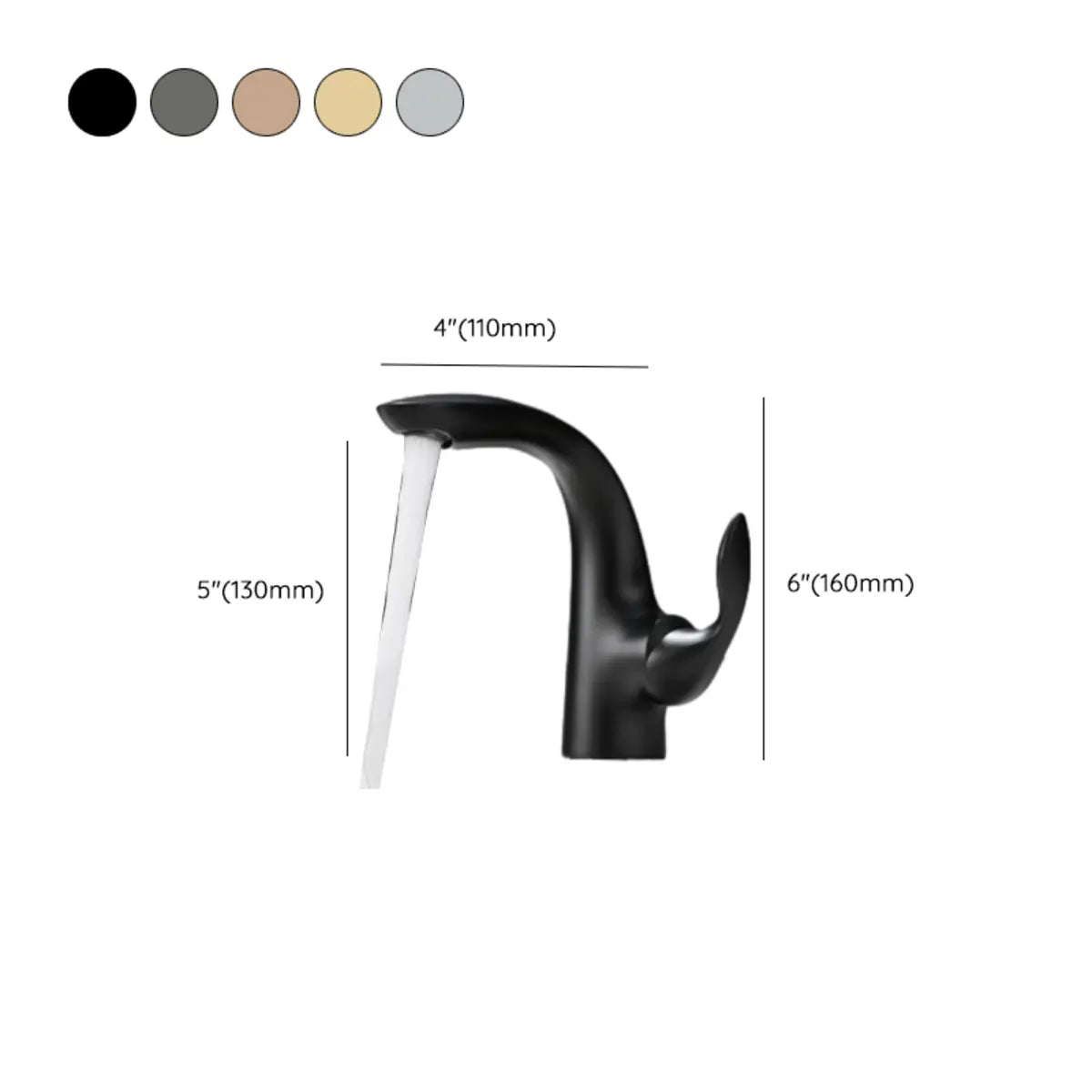 Low Arc Copper Touch Chrome Finish Vessel Sink Faucets 