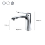 Low Arc Gun Grey Copper Vessel Sink Faucets with Handle #size