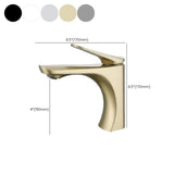 Low Arc Modern Copper Gun Grey Bathroom Sink Faucet #size