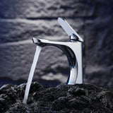 Low Arc Modern Copper Gun Grey Bathroom Sink Faucet Image - 3