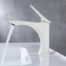 Low Arc Modern Copper Gun Grey Bathroom Sink Faucet Image - 5