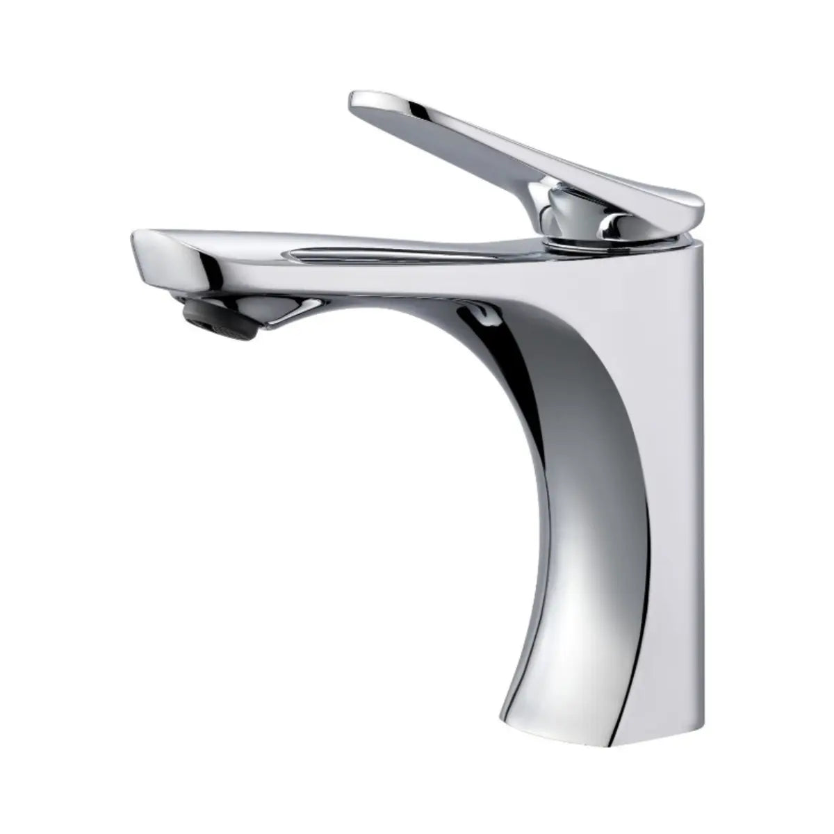 Low Arc Modern Copper Gun Grey Bathroom Sink Faucet Image - 6