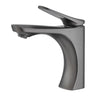 Low Arc Modern Copper Gun Grey Bathroom Sink Faucet Image - 7