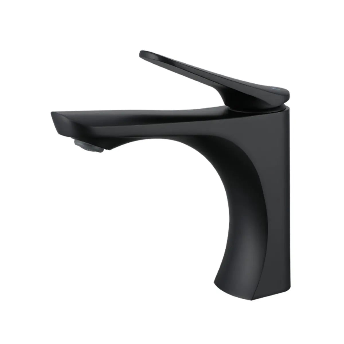 Low Arc Modern Copper Gun Grey Bathroom Sink Faucet Image - 9