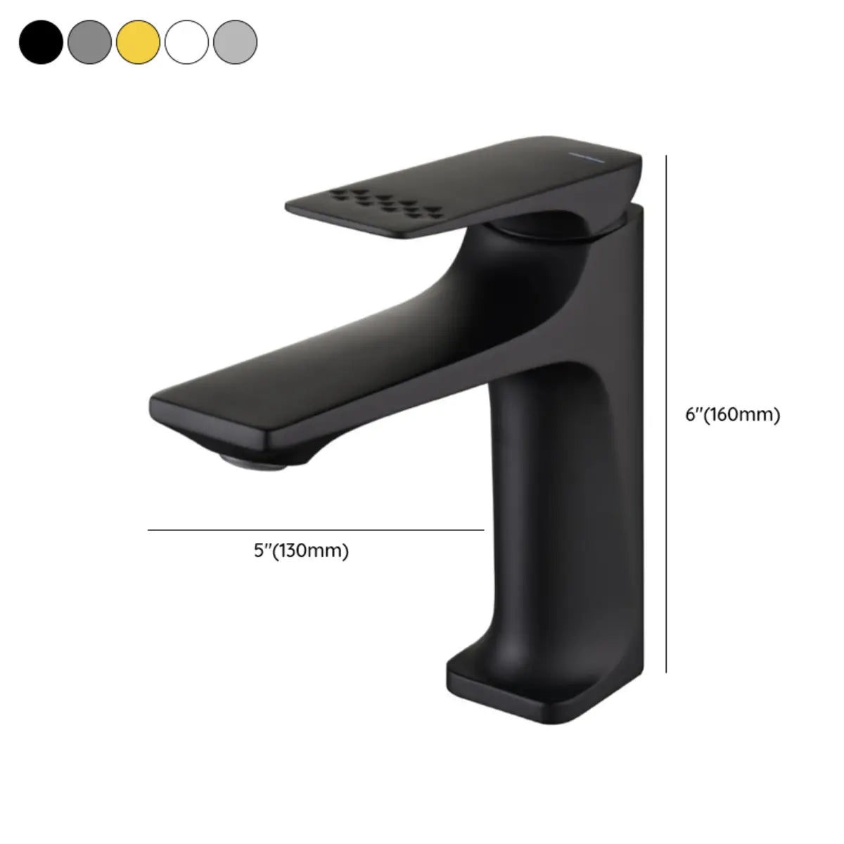 Low Arc Modern Zinc Alloy Black Bathroom Sink Faucet 