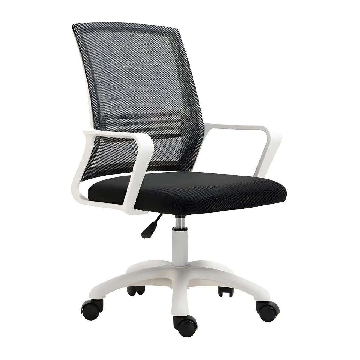 Lumbar Support White Modern Ergonomic Mesh Office Chair Image - 10