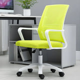 Lumbar Support White Modern Ergonomic Mesh Office Chair Image - 15