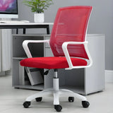 Lumbar Support White Modern Ergonomic Mesh Office Chair Image - 16