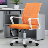 Lumbar Support White Modern Ergonomic Mesh Office Chair Image - 17