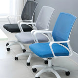 Lumbar Support White Modern Ergonomic Mesh Office Chair Image - 3