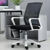 Lumbar Support White Modern Ergonomic Mesh Office Chair Image - 9