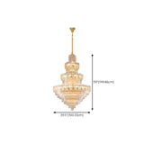 Luxur Tiered Leaf Crystal Chandelier Adjustable Height Image - 23