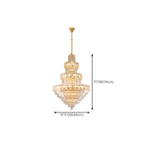 Luxur Tiered Leaf Crystal Chandelier Adjustable Height Image - 24