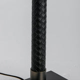 Luxurious Black Geometric LED Bedside Table Lamp Image - 8