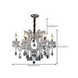 Luxurious Candelabra Adjustable Height Crystal Chandelier #size