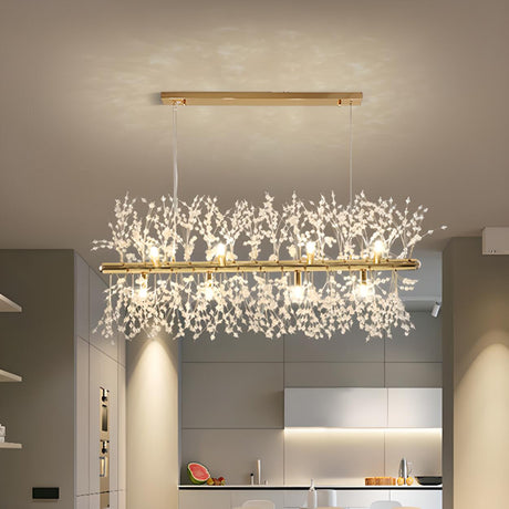 Luxurious Crystal Branch Island Chandelier Light Image - 1