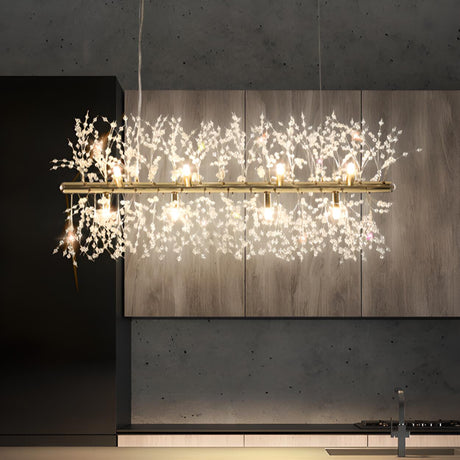 Luxurious Crystal Branch Island Chandelier Light Image - 2