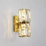 Luxurious Crystal Glass Cylinder Chrome Wall Sconce Image - 11