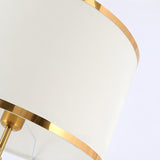 Luxurious Drum Shade Gold Metal LED Floor Lamp Image - 4