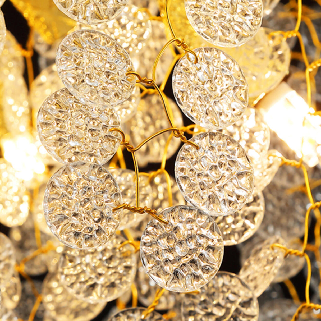 Luxurious Gold Branching Clear Crystal Leaf Chandelier Image - 13