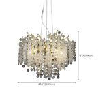 Luxurious Gold Branching Clear Crystal Leaf Chandelier Image - 17