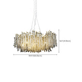 Luxurious Gold Branching Clear Crystal Leaf Chandelier Image - 19