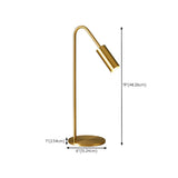 Luxurious Gold Column Shade Round Base Brass Table Lamp #size