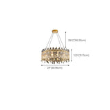 Luxurious Gold Crystal Adjustable Height Chandelier Image - 21