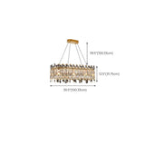 Luxurious Gold Crystal Adjustable Height Chandelier Image - 25