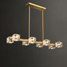 Luxurious Gold Crystal Square Island Pendant Light Image - 7