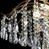 Luxurious Gold Flush Mount Crystal Chandelier Image - 17