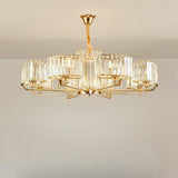 Luxurious Gold Ring Round Crystal Chandelier Image - 3