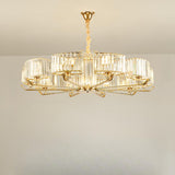 Luxurious Gold Ring Round Crystal Chandelier Image - 5