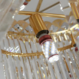 Luxurious Gold Spiral Crystal High Ceiling Chandelier Image - 8